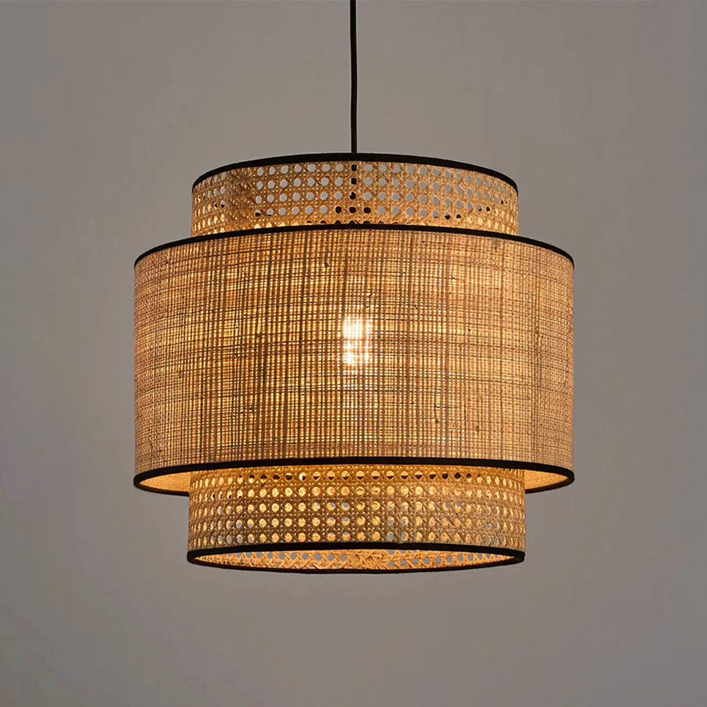 Ritta Ronde LED Hanglamp Rotan Metaal Slaapkamer Eetkamer