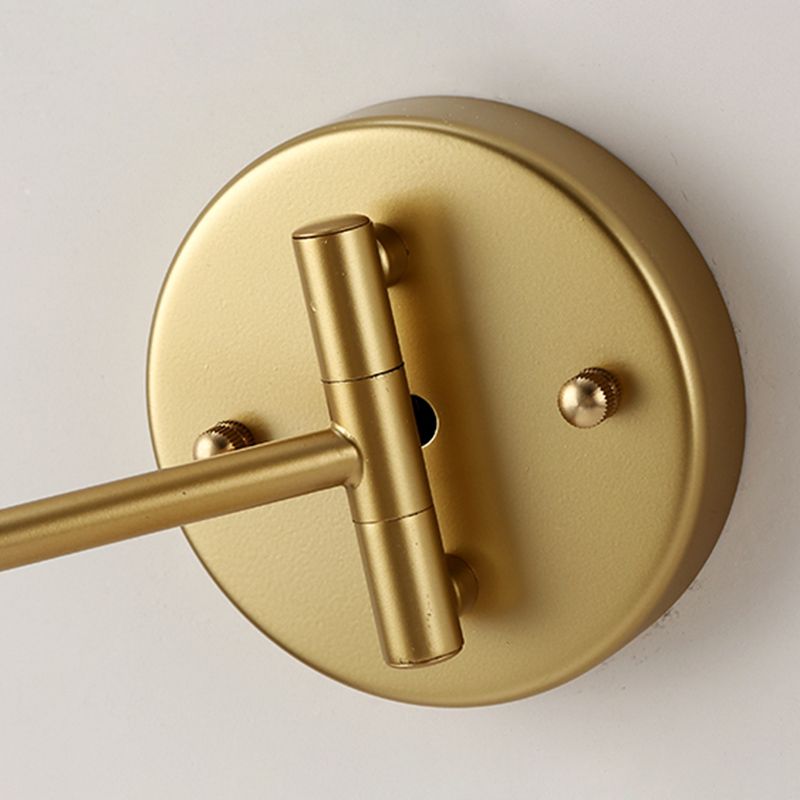 Freja Moderne Wandlamp Kegel Metaal Verstelbaar Zwart/Goud Slaapkamer/Woonkamer