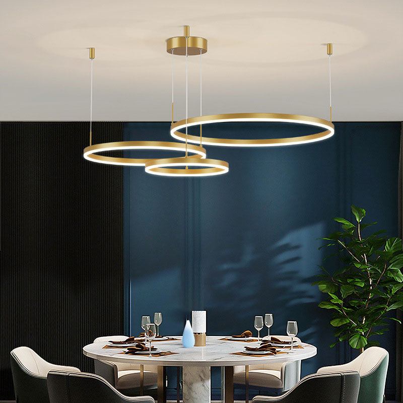 Arisha Moderne Grote Hanglampen Wit Metaal Slaapkamer Woonkamer Tir-Cirkel