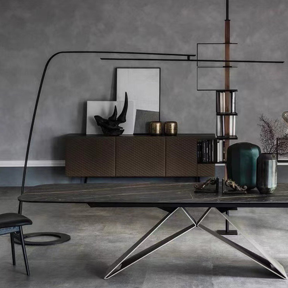 Edge Industriele Moderne LED Vloerlamp Zwart Metaal Slaapkamer