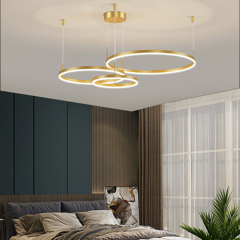 Arisha Moderne Grote Hanglampen Wit Metaal Slaapkamer Woonkamer Tir-Cirkel