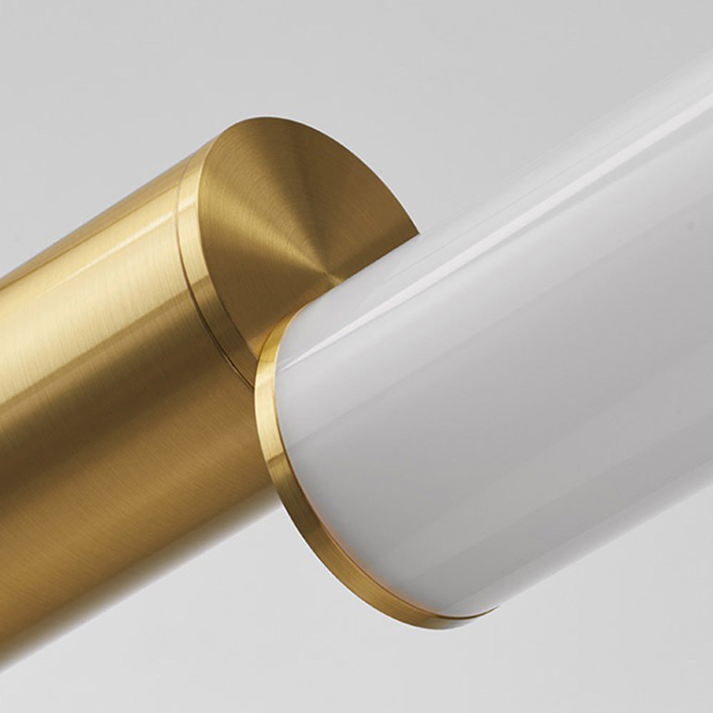 Edge Moderne Lineaire LED Hanglamp Wit Goud Metaal Acryl Eetkamer