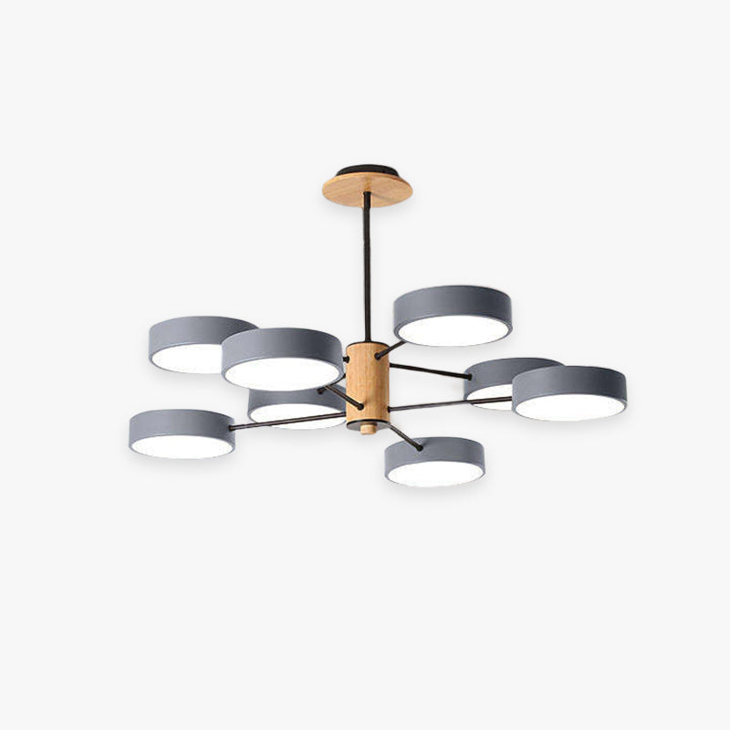 Sienna Art Deco Hanglampen Wit Groen Grijs Metaal Hout Woonkamer