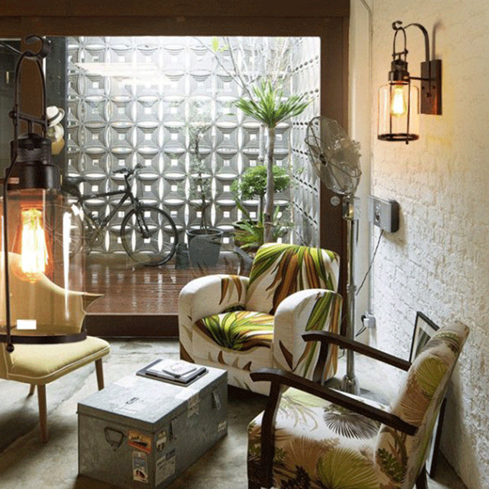 Alessio Retro LED Binnen wandlamp Glas Metaal Woonkamer Eetkamer Slaapkamer