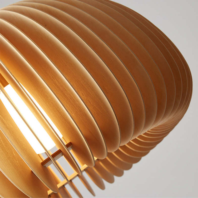 Ozawa Moderne Design Ronde LED Hanglamp Hout Woonkamer Keuken