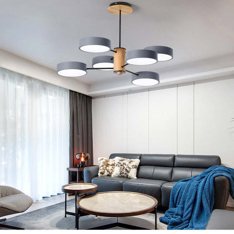 Sienna Art Deco Hanglampen Wit Groen Grijs Metaal Hout Woonkamer