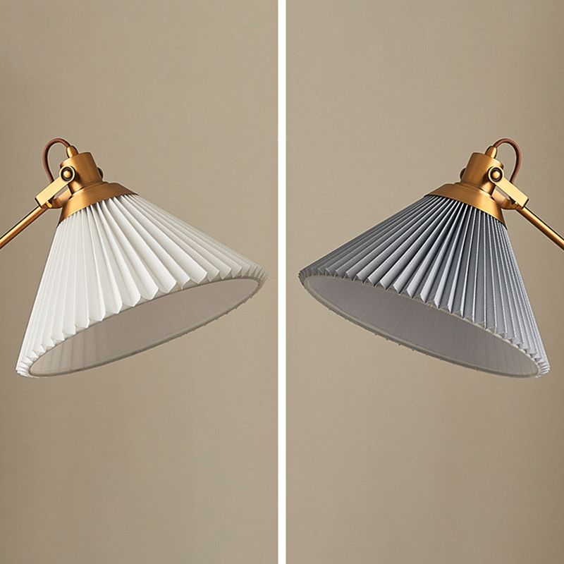 Ozawa Retro Design LED Vloerlamp Geplooid Metaal/Hout Woonkamer/Slaapkamer