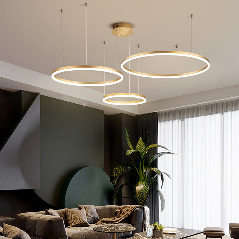 Arisha Moderne Grote Hanglampen Wit Metaal Slaapkamer Woonkamer Tir-Cirkel