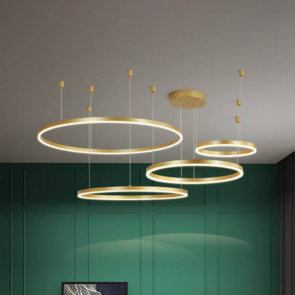 Arisha Moderne Grote Hanglampen Wit Metaal Slaapkamer Woonkamer Tir-Cirkel