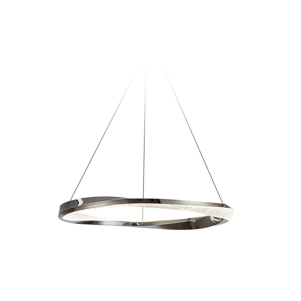 Arisha Minimalist Ring Spiral Shape Metal Pendant Light,Gold