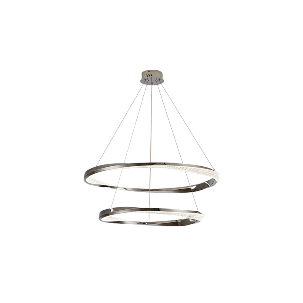 Arisha Minimalist Ring Spiral Shape Metal Pendant Light,Gold