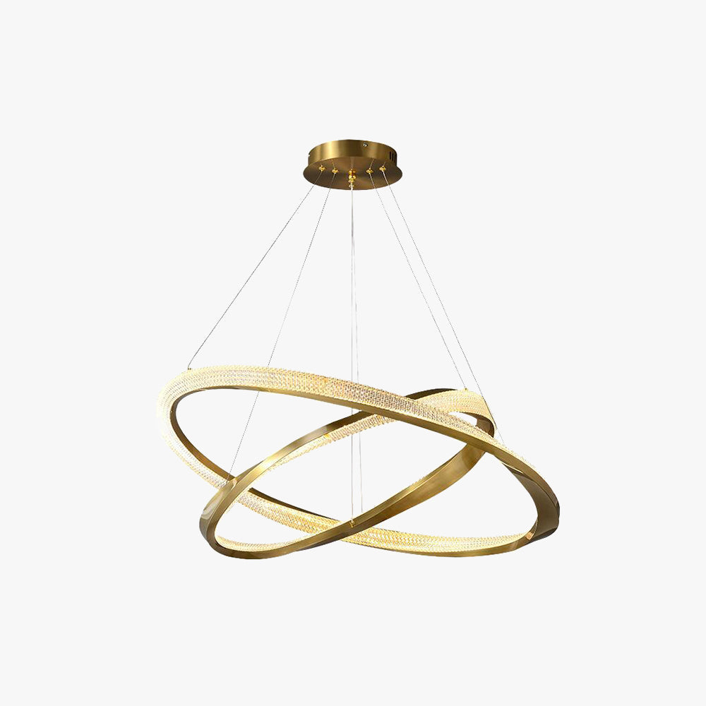 Arisha Minimalist Ring Spiral Shape Metal Pendant Light,Gold