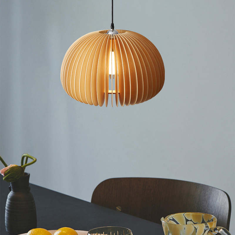 Ozawa Moderne Design Ronde LED Hanglamp Hout Woonkamer Keuken