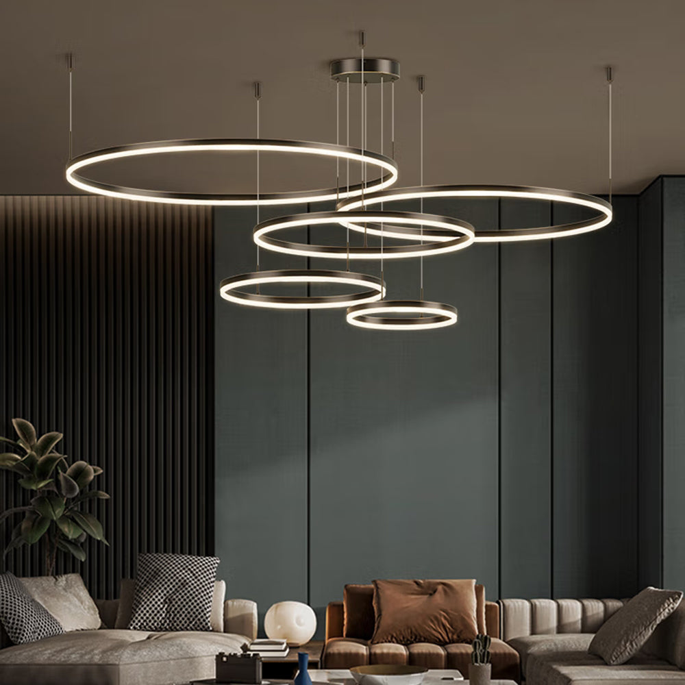 Arisha Moderne Grote Hanglampen Wit Metaal Slaapkamer Woonkamer Tir-Cirkel
