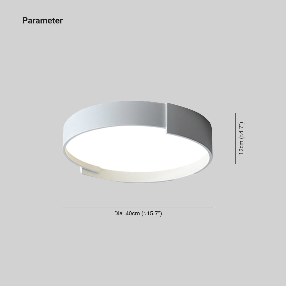 Quinn Moderne Eenvoudig Ronde LED Plafondlampen Wit/Grijs/Groen Metaal Slaapkamer