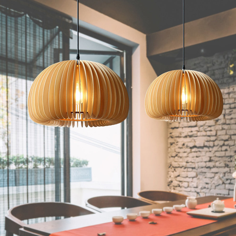 Ozawa Moderne Design Ronde LED Hanglamp Hout Woonkamer Keuken
