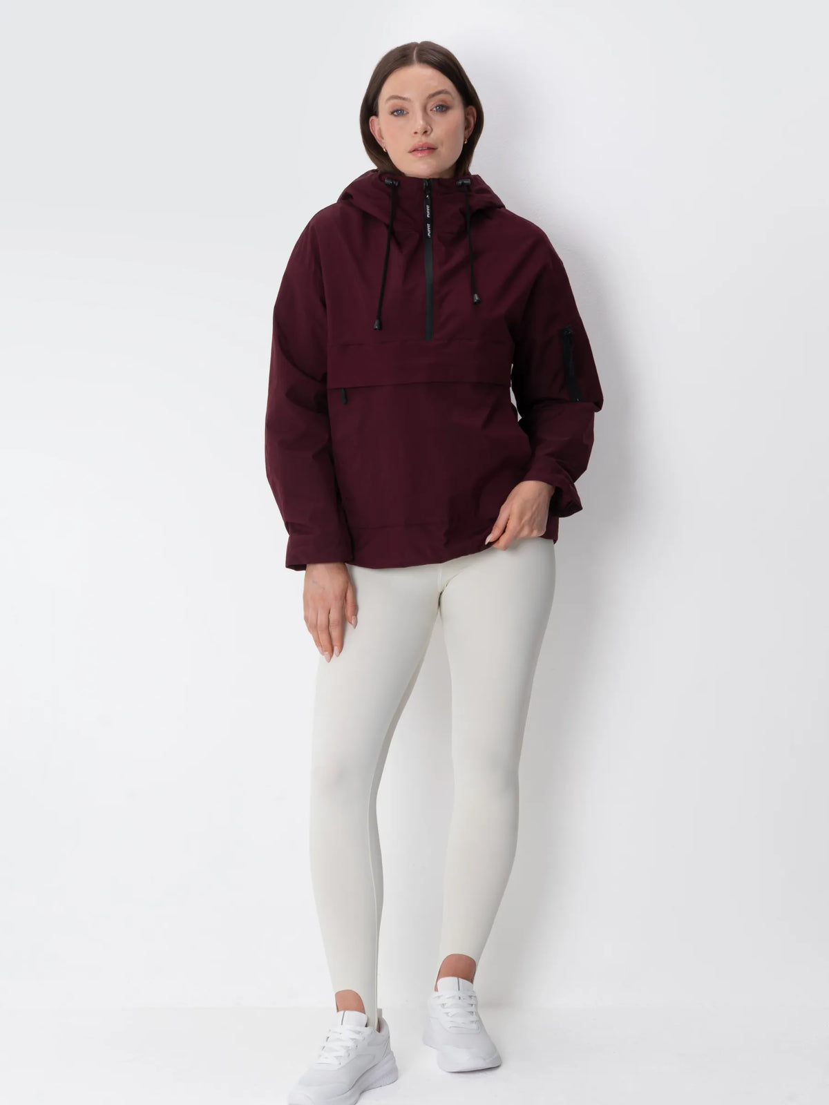 Classic Relaxed Fit Rain Hoodie Burgundy