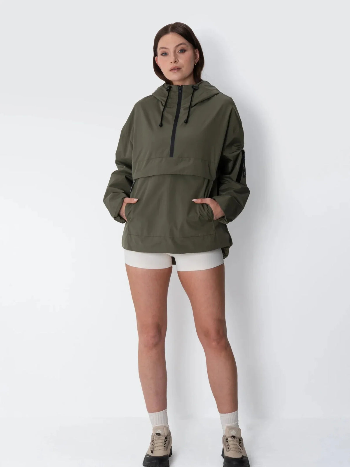 Classic Relaxed Fit Rain Hoodie Army Green