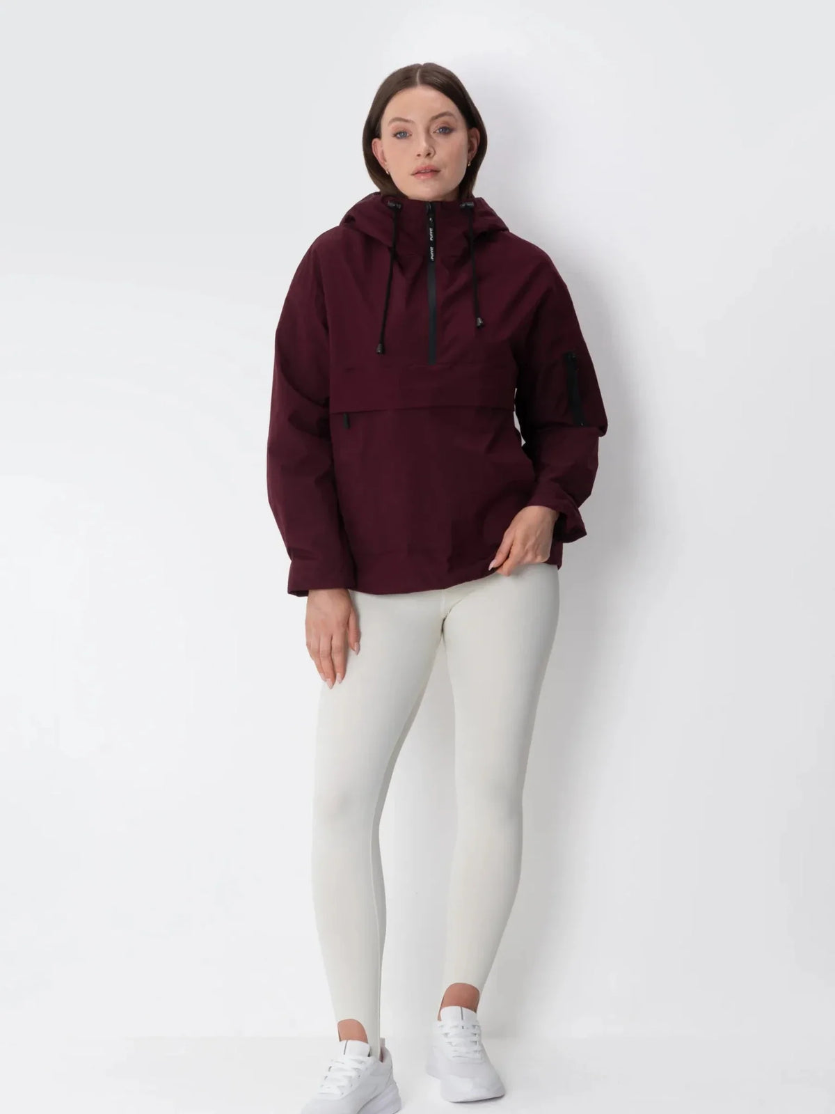 Classic Relaxed Fit Rain Hoodie Burgundy