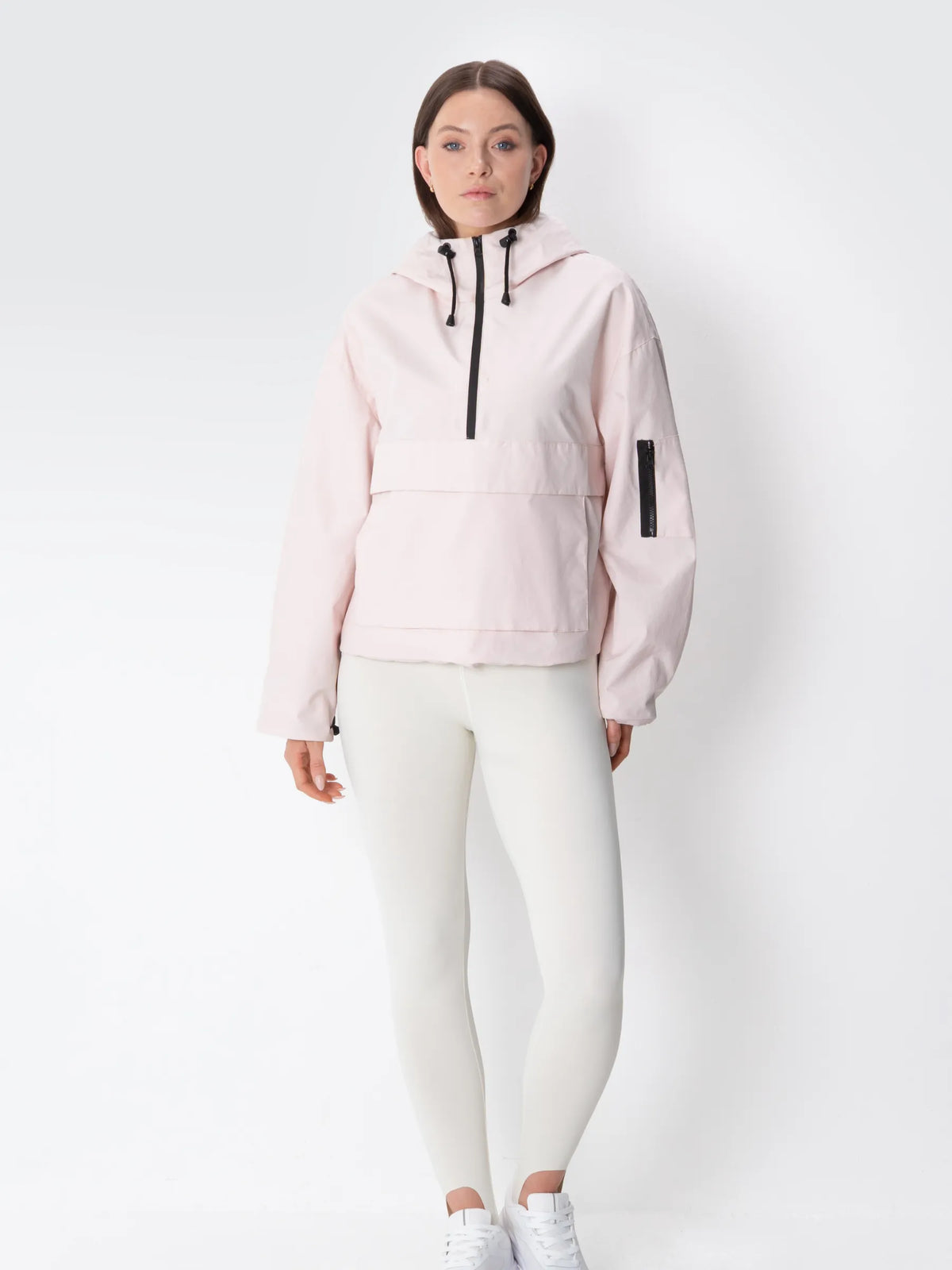 Classic Relaxed Fit Rain Hoodie Pale Pink