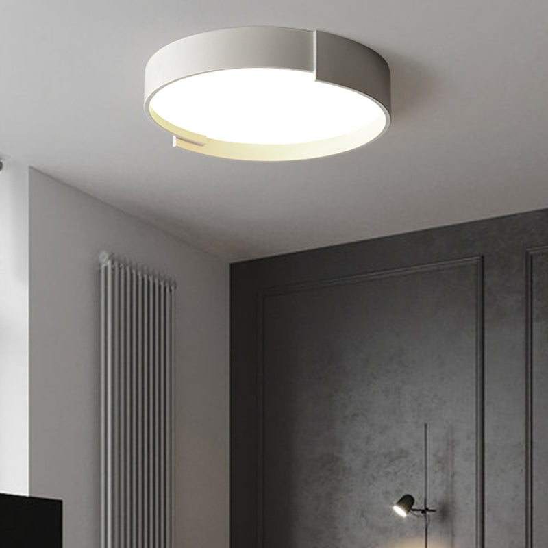 Quinn Moderne Eenvoudig Ronde LED Plafondlampen Wit/Grijs/Groen Metaal Slaapkamer