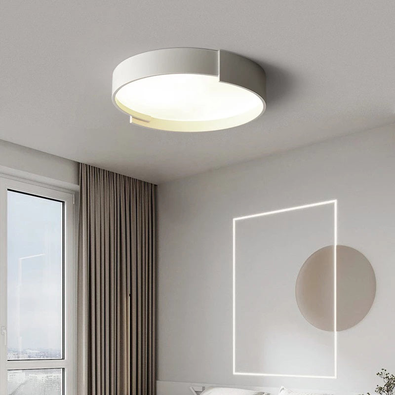 Quinn Moderne Eenvoudig Ronde LED Plafondlampen Wit/Grijs/Groen Metaal Slaapkamer