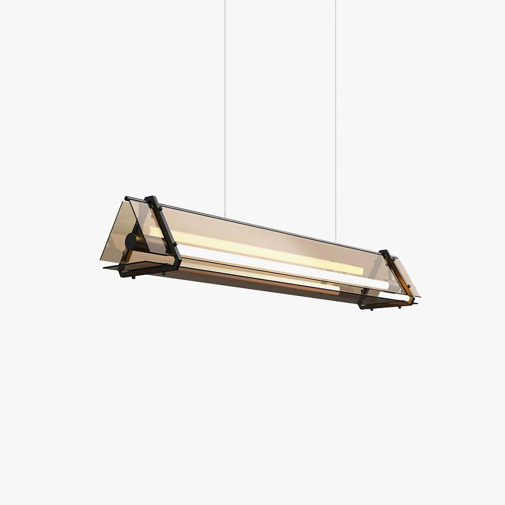 Edge Industriële Driehoek Hanglampen Goud Metaal/Glas