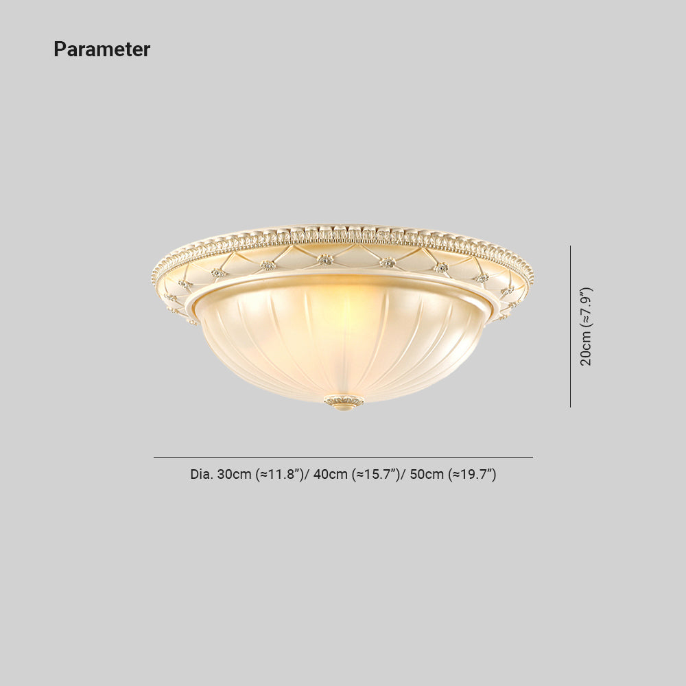Alessio Minimalistische Plafondlamp Cremekleurig Hars Woonkamer