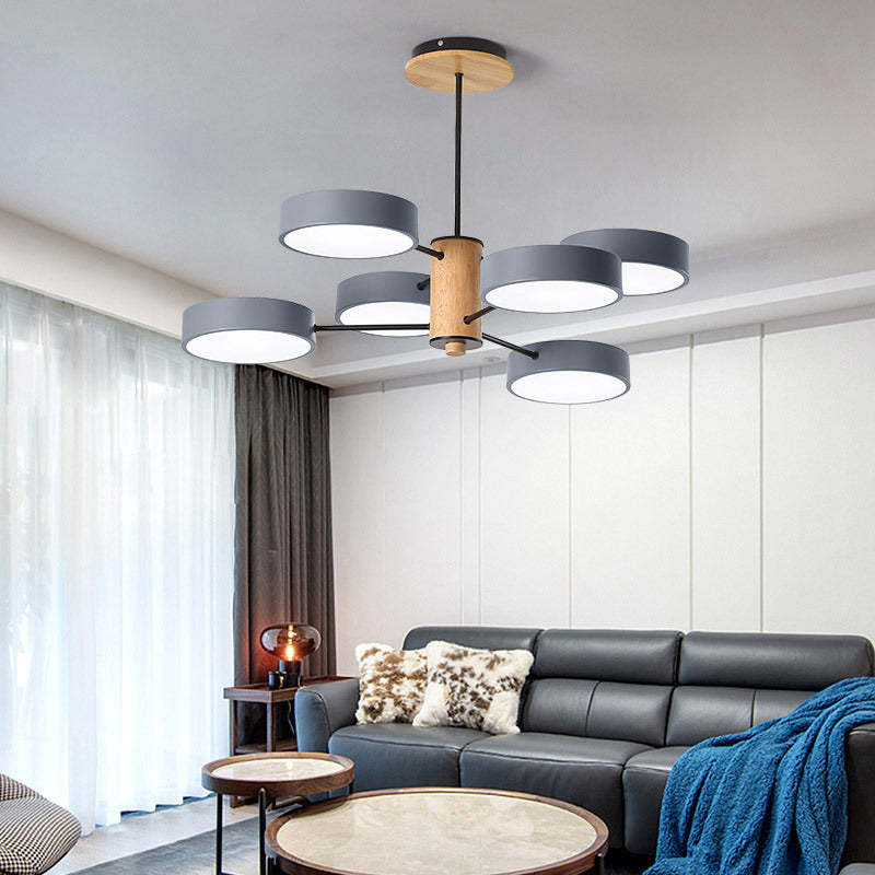 Sienna Art Deco Hanglampen Wit Groen Grijs Metaal Hout Woonkamer
