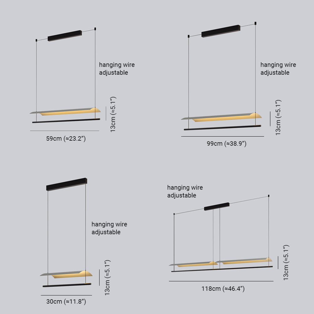 Edge Moderne Lineaire Metaal Hanglampen Woonkamer/Eetkamer