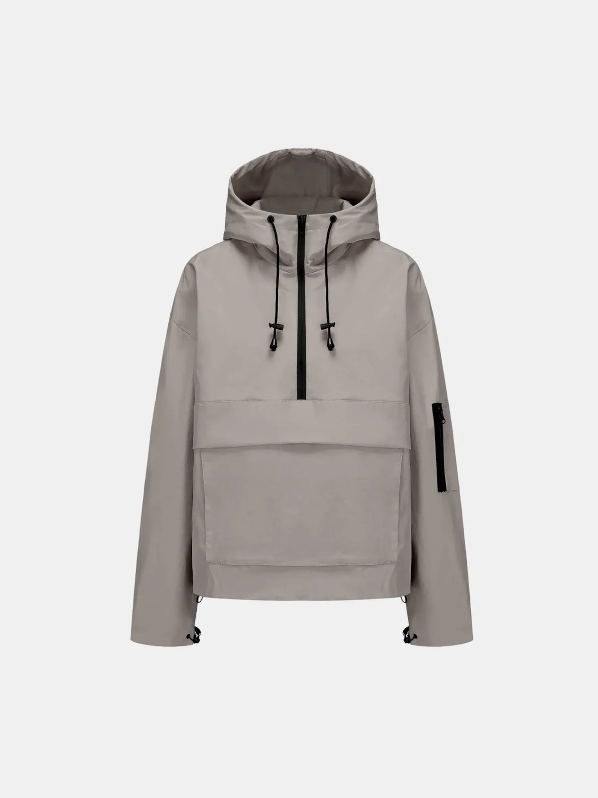 Classic Relaxed Fit Rain Hoodie Dark Taupe