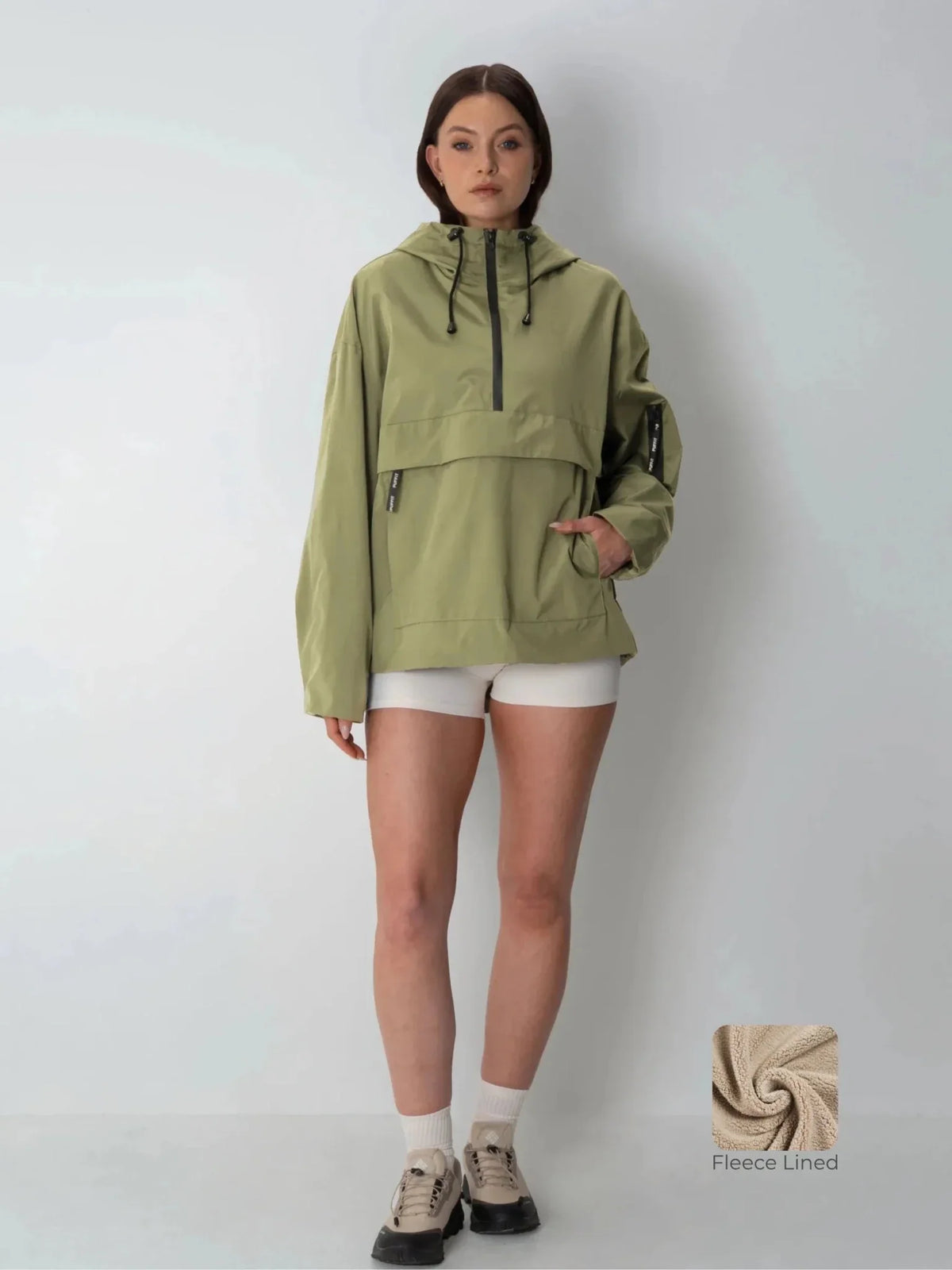 Classic Relaxed Fit Rain Hoodie Dusty Olive