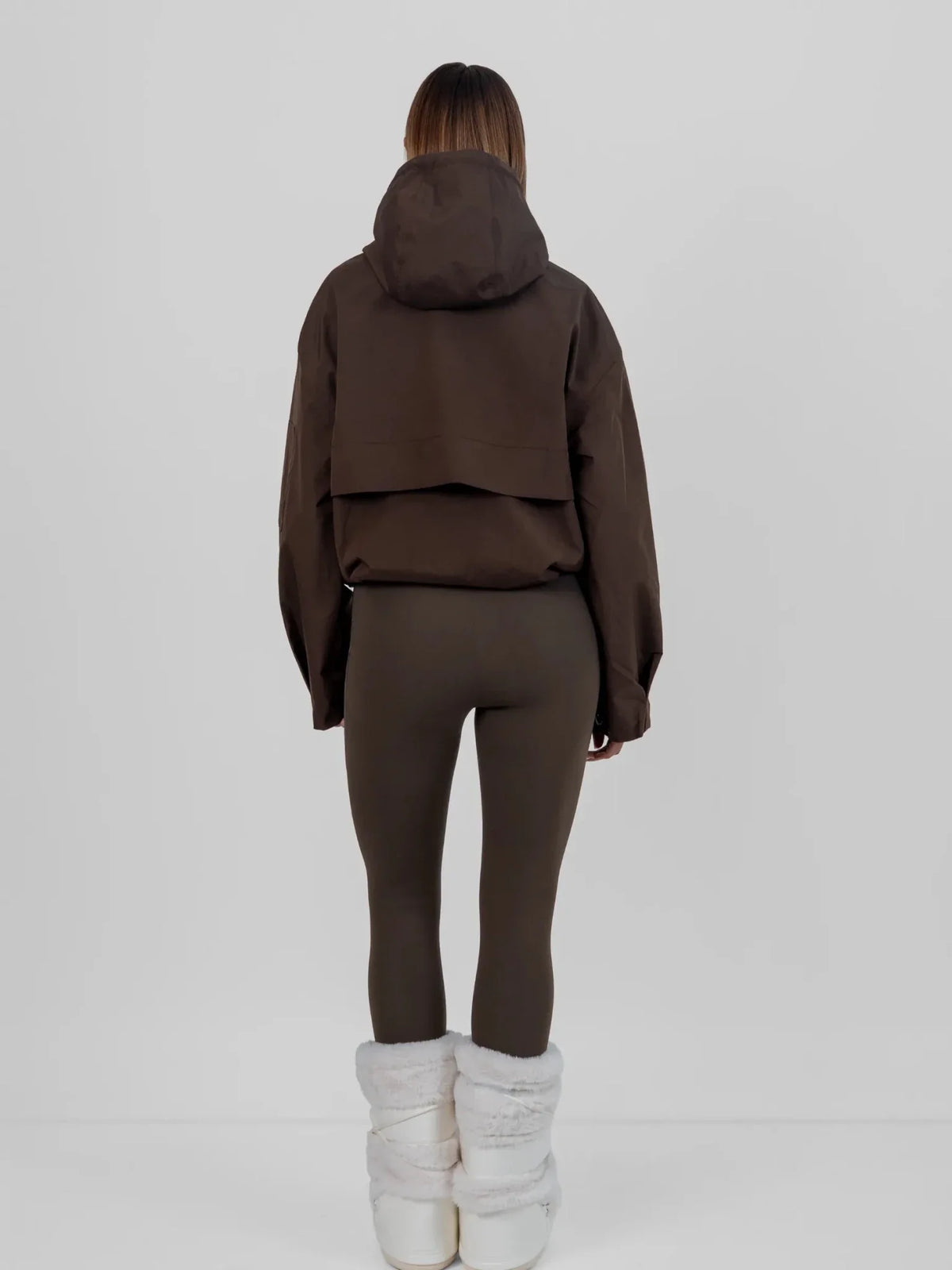Classic Relaxed Fit Rain Hoodie Mocha Brown