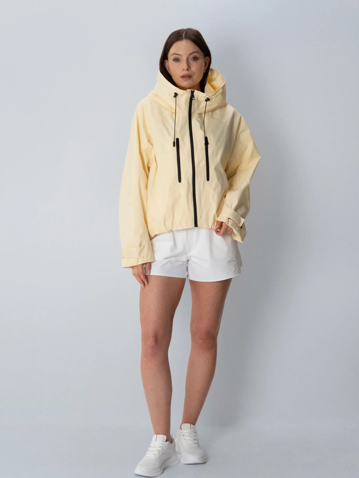 One Size Short Oversized Rain Jacket Butter Cream