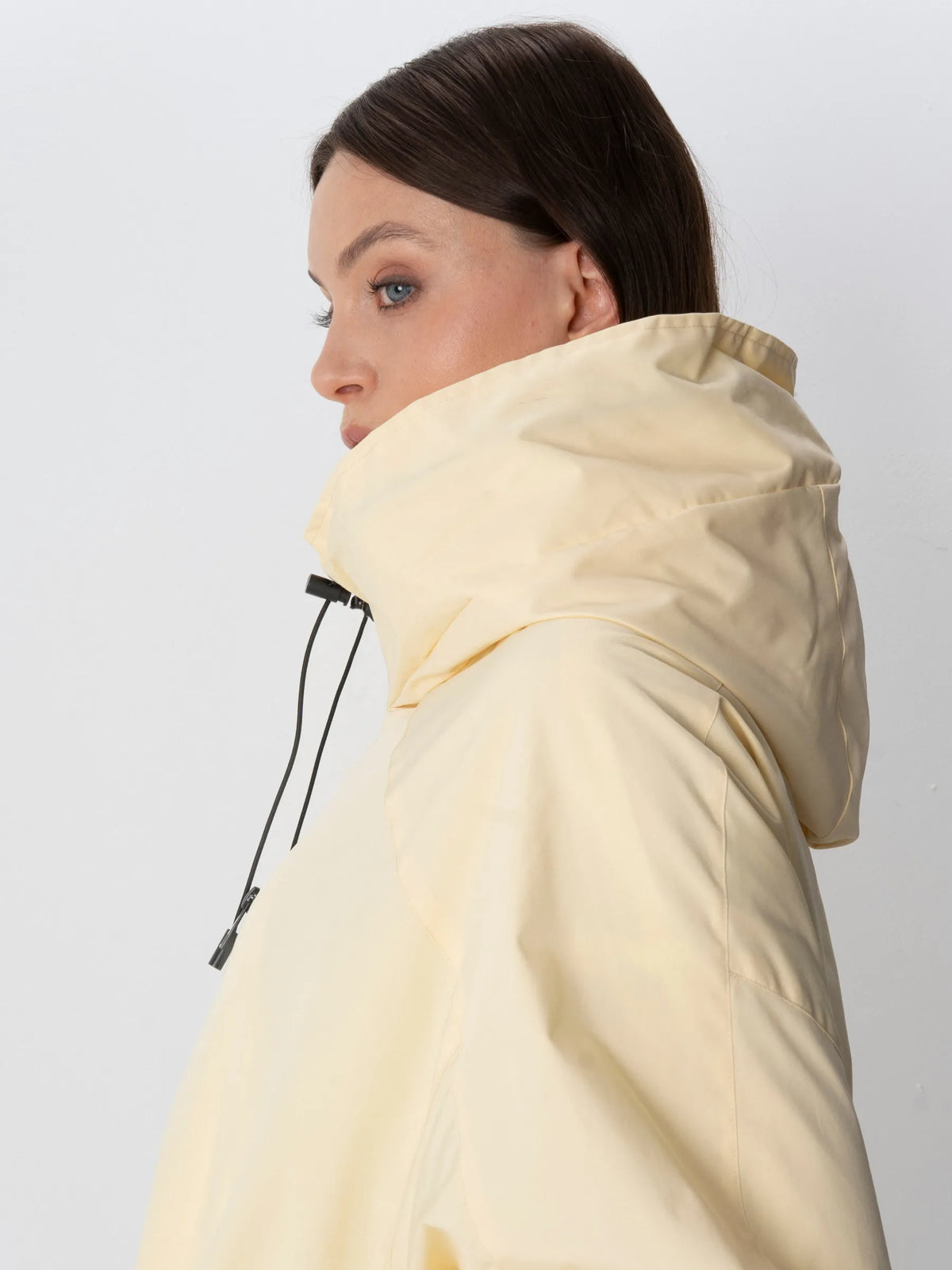 One Size Short Oversized Rain Jacket Butter Cream