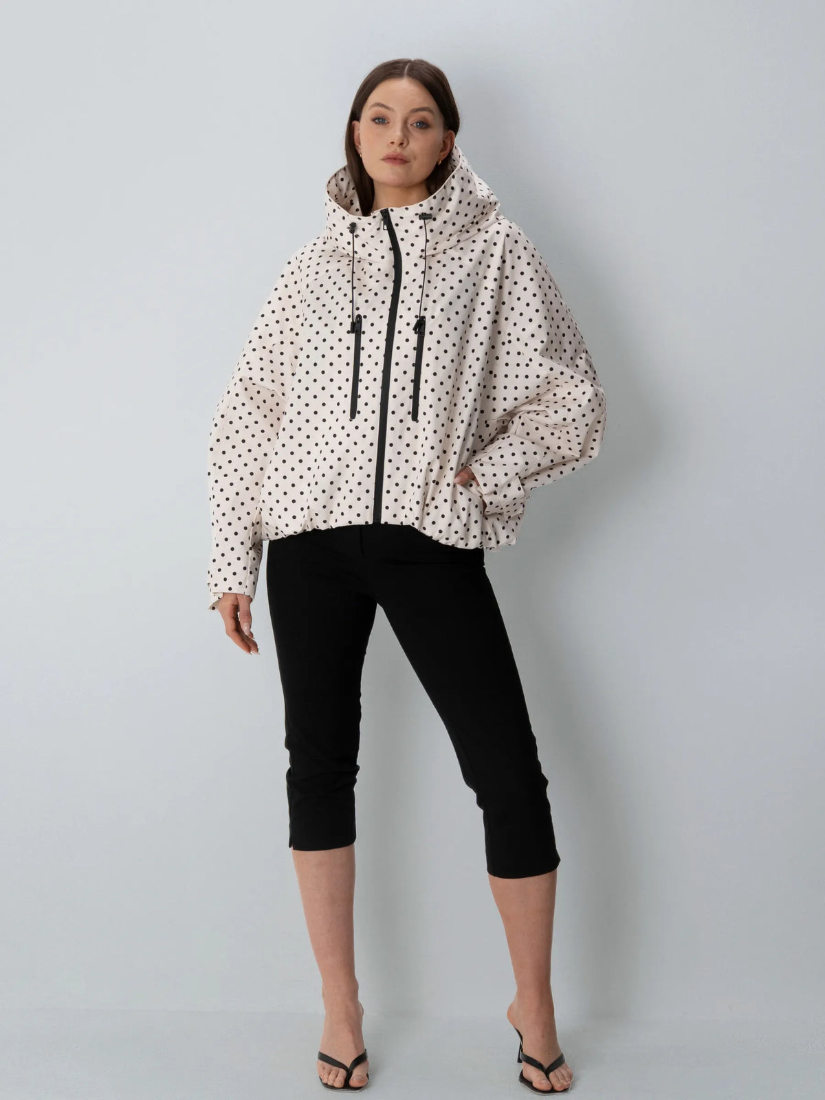 One Size Short Oversized Rain Jacket Pin Dot