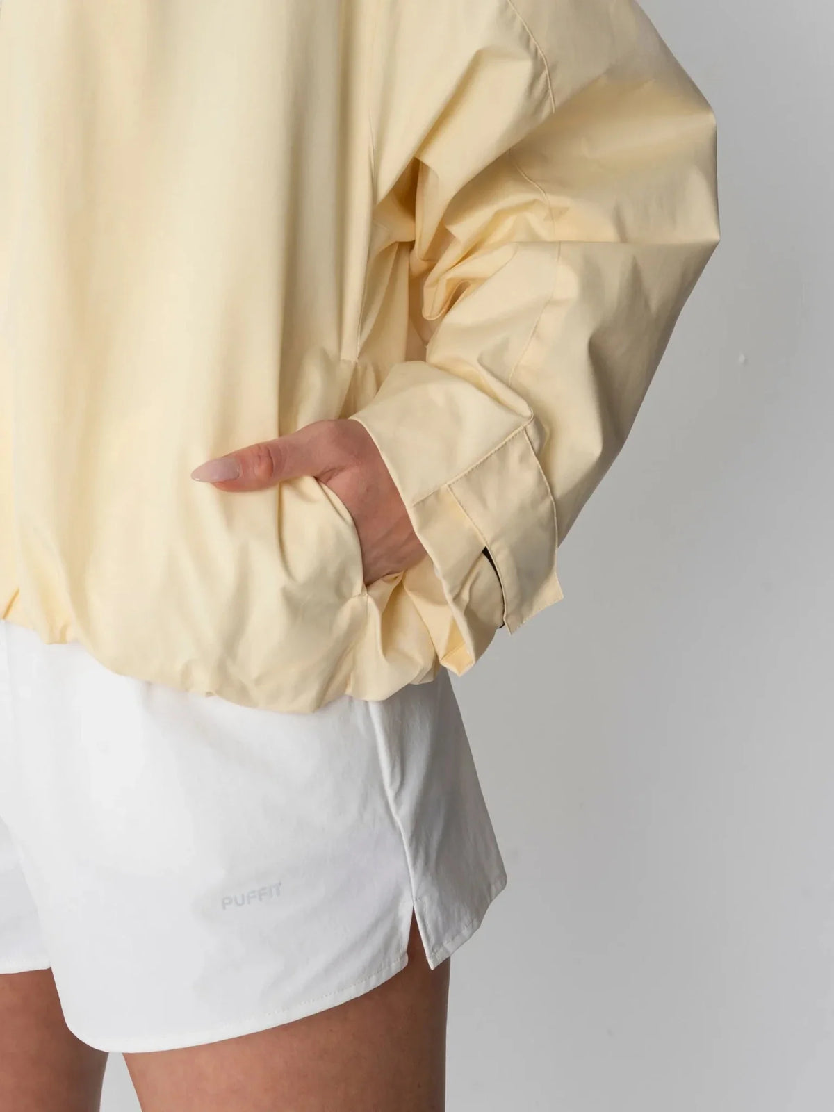 One Size Short Oversized Rain Jacket Butter Cream