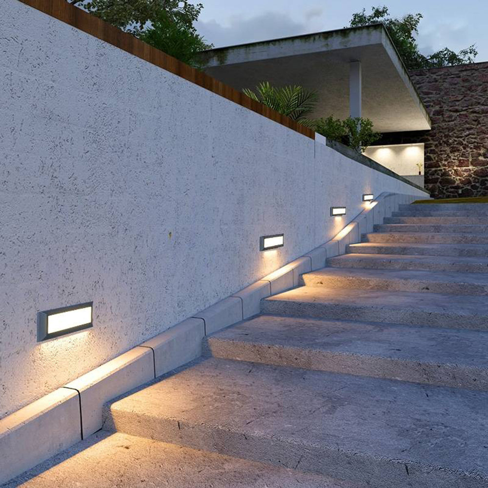 Orr Moderne Rechthoekig LED Buitenlamp Metaal Zwart Tuin/Stoeprand/Balkon
