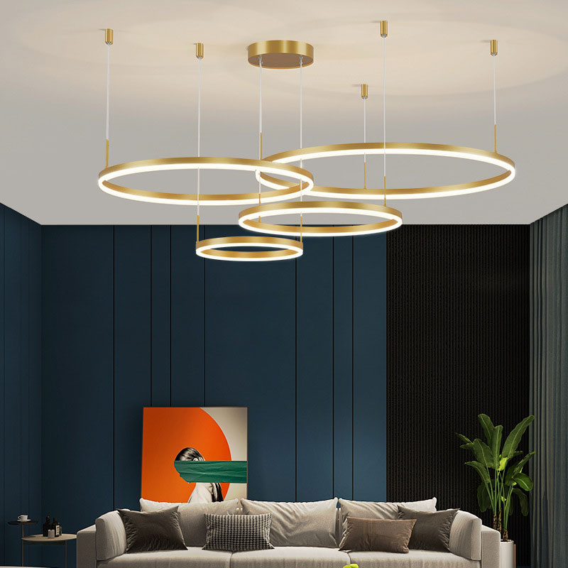 Arisha Moderne Grote  Hanglampen Wit Metaal Slaapkamer  Woonkamer Tir-Cirkel