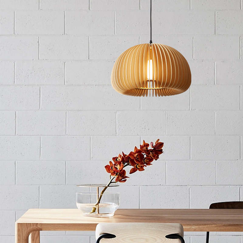 Ozawa Moderne Design Ronde  LED Hanglamp Hout Woonkamer Keuken