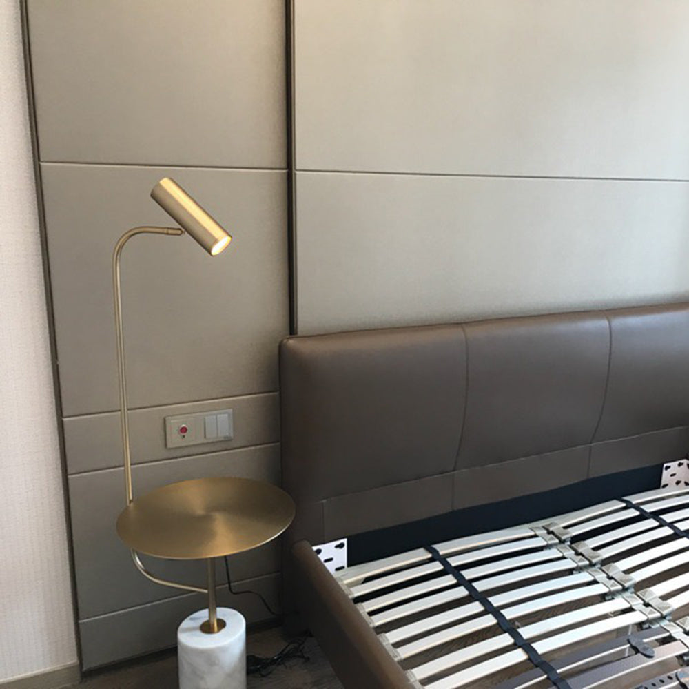 Salgado  Minimalistische Nachtkastje Vloerlamp Zwart Goud Metaal Woonkamer