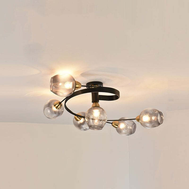 Valentina Moderne Mooi LED  Plafondlampen Stijlvol Zwart Metaal/Glas Slaapkamer