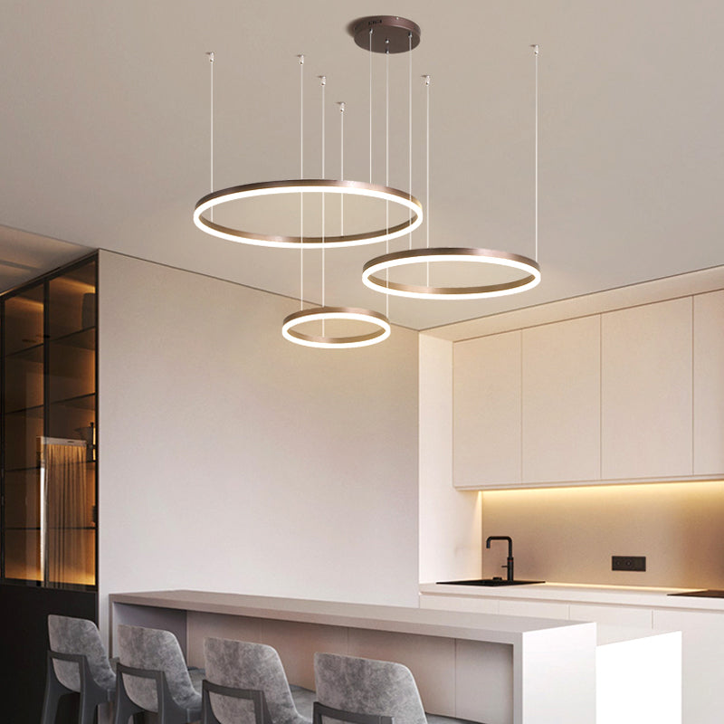 Arisha Moderne Grote  Hanglampen Wit Metaal Slaapkamer  Woonkamer Tir-Cirkel