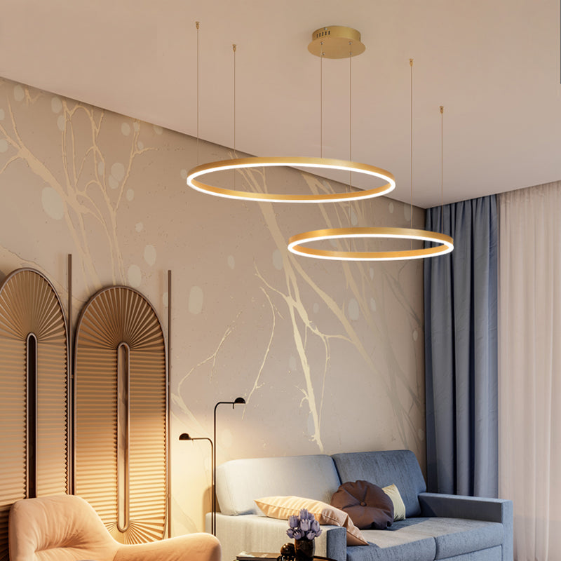 Arisha Moderne Grote  Hanglampen Wit Metaal Slaapkamer  Woonkamer Tir-Cirkel