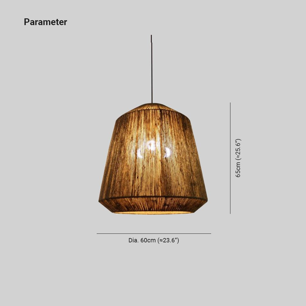 Alessio Retro Design Loom  LED Hanglamp Bruin Slaapkamer Woonkamer