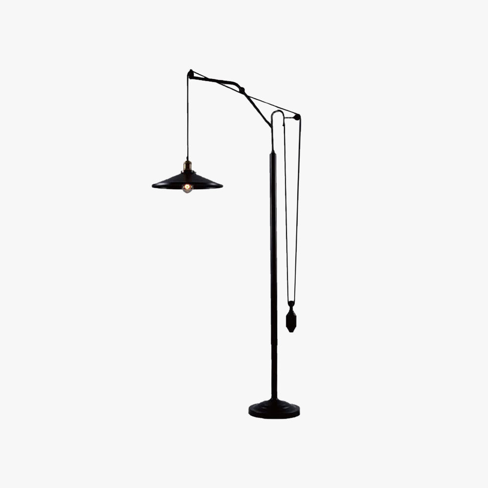 Alessio Modern Industriele LED Vloerlamp Zwart  Metaal Woon/Slaapkamer