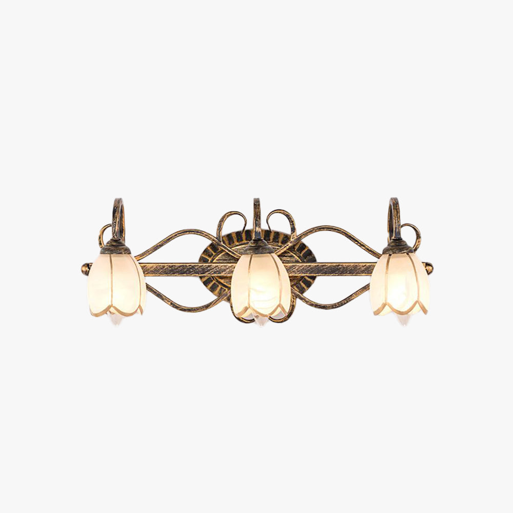 Félicie Design Bloem LED Wandlamp Metaal/Glas Messing Slaap/Woon/Badkamer