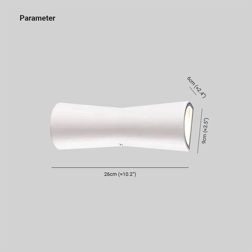 Orr Kleine Design LED  Wandlampen Zwart Wit Metaal Buiten Tuin