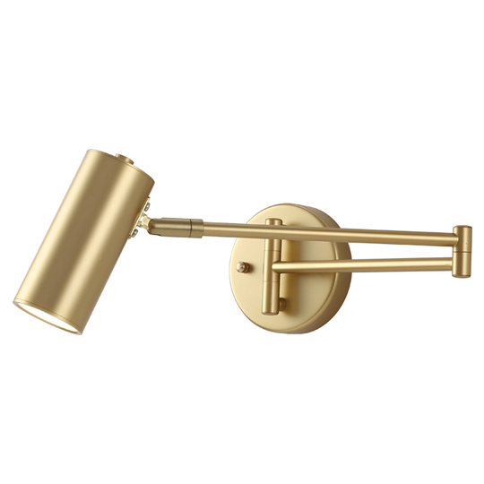 Freja Moderne Wandlamp Kegel Metaal Verstelbaar Zwart/Goud  Slaapkamer/Woonkamer