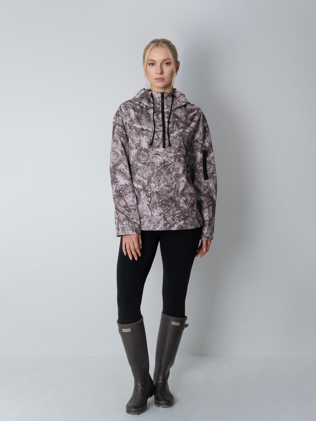 Classic Relaxed Fit Rain Hoodie Shadow Camo